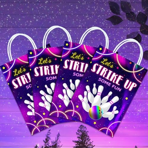 Tyndallrays 16 Piece Red Bowling Tote Bags for Party Favors