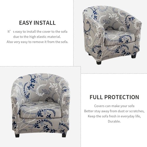 NILUOH 2 Piece Club Chair Slipcover with Stretchy Fabric