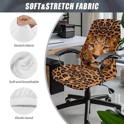 Talayituse Leopard Print Stretch Chair Cover Universal Fit