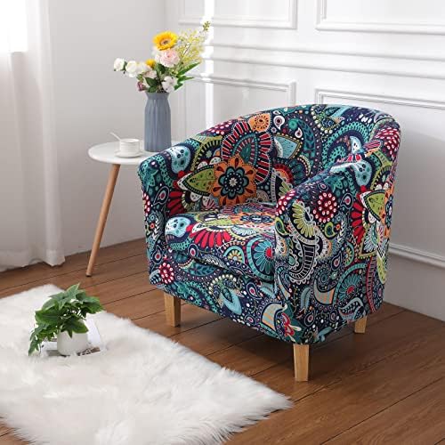 hyha 2 Piece Tub Chair Slipcover with Cushion Cover Blue Green