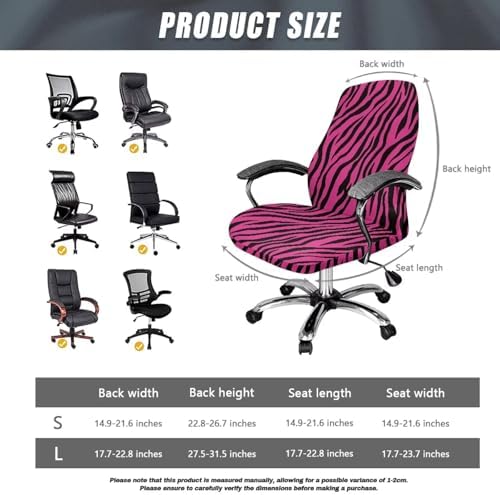 Zebra Print Elastic Office Chair Covers for Pets