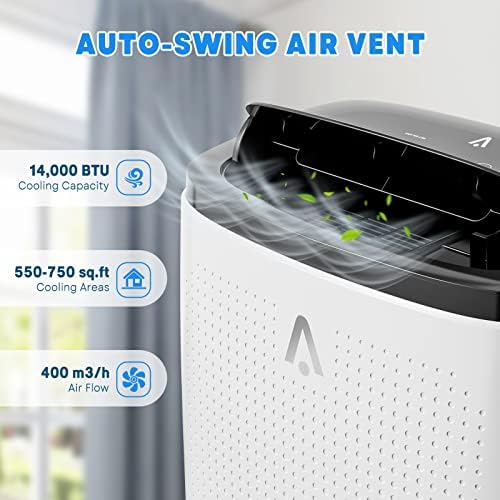3-In-1 Smart Portable AC with 14000 BTU Cooling