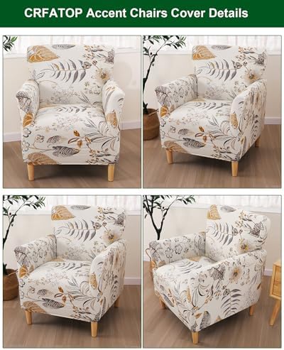 CRFATOP Stretch Accent Chair Cover with Arms for Living Room and Office