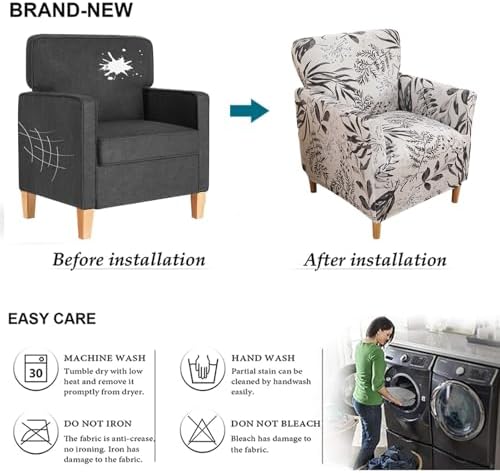 NILUOH Armchair Slipcovers with Arms for Living Room