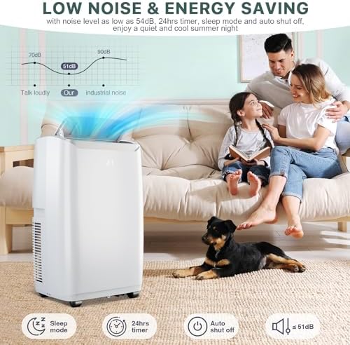 Jojoka 12000 BTU Portable AC Unit with Dehumidifier and Fan