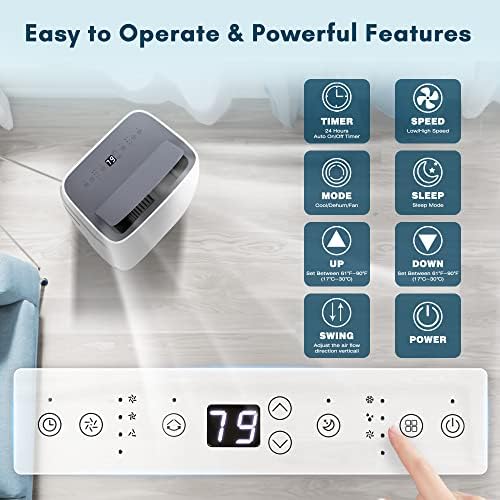 ZAFRO 12000 BTU Portable AC Unit with 3-in-1 Function