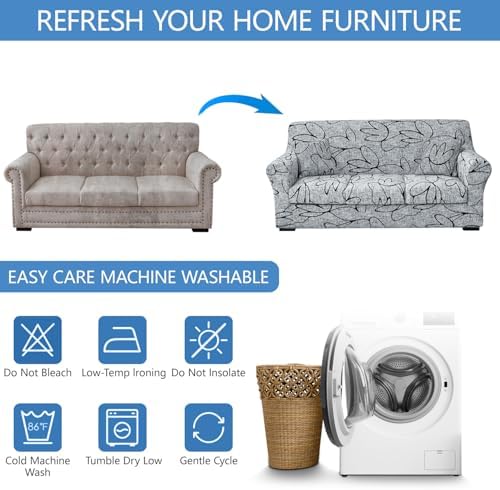 Keyroal Stretch Printed Armchair Cover Set
