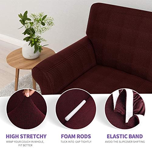 ZNSAYOTX Chair Slipcovers with Arms for Living Room