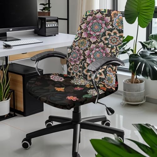 Talayituse Boho Mandala Chair Cover for Office Desk Chair