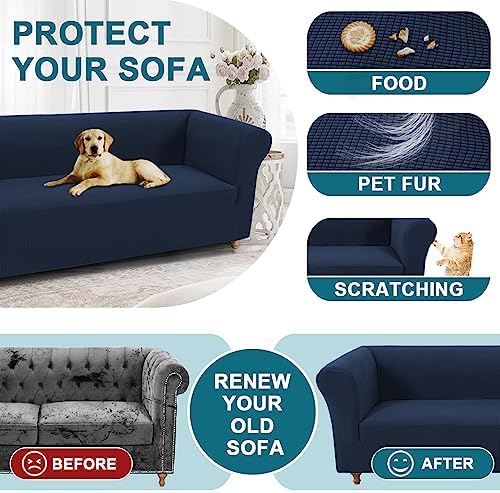 Turquoize Stretch Sofa Cover for Chesterfield Loveseat
