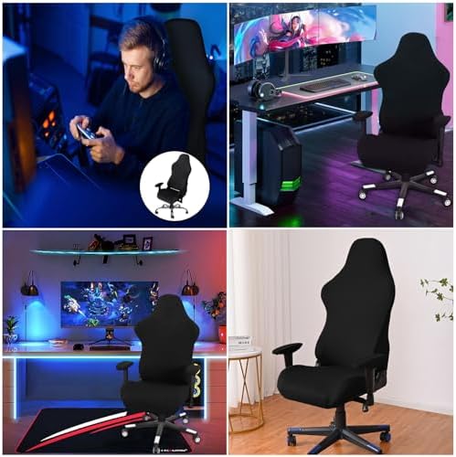 Master Pink Gaming Chair Cover Set 4pc With Armrest Back Seat