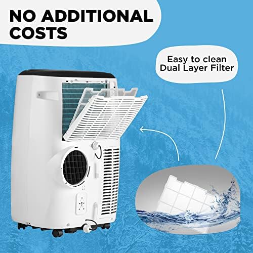 8000 BTU Portable AC with Remote Control and DIY Kit