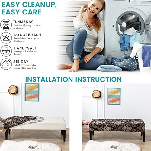 Eco-Ancheng Stretchable Dining Bench Slipcover 1