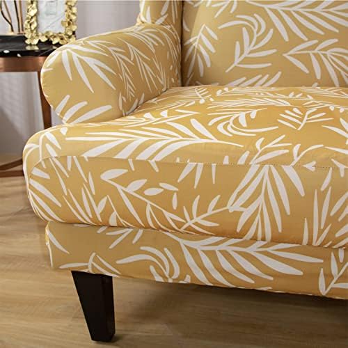 Wingback Chair Cover Set Stretch Spandex Slipcover for Armchair and Sofa