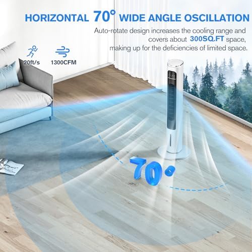 3-in-1 Portable Air Cooler Tower Fan with Remote Control