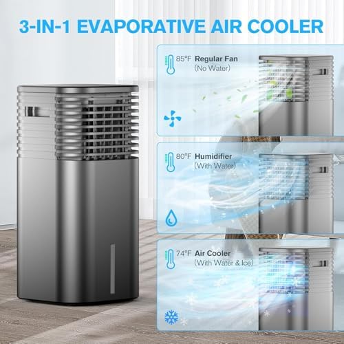 24 Inch Windowless Portable AC Unit with Remote and 120 Degree Oscillation