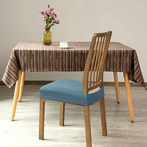 DyFun Jacquard Chair Seat Covers 2 Pcs Smoky Blue