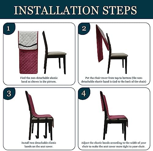 Yonus Waterproof Dining Chair Cover with Anti-Slip Buckle