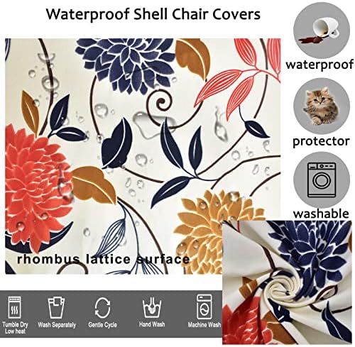HAOYONG Waterproof Dining Chair Covers Set of 2