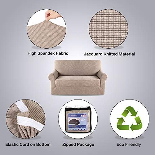 HVERSAILTEX 2 Piece Loveseat Covers Fit 70 Inch Sofa