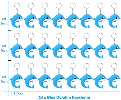 24 Pack Dolphin Keyring Pack for Party Favor