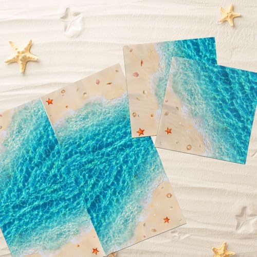 Nautical Beach Napkins 40Pcs Ocean Themed Party Decor