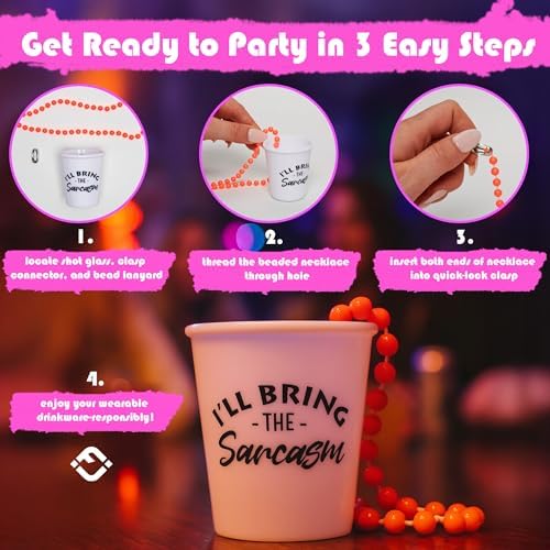 Funky Junque 15 Pack Shot Glass Necklace Bundle