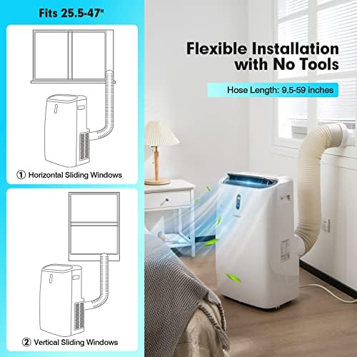 KOTEK WiFi Enabled Portable Air Conditioner with Heat 14000 BTU