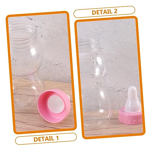 HEALLILY 2pcs Plastic Candy Storage Bottles with Coin Holder