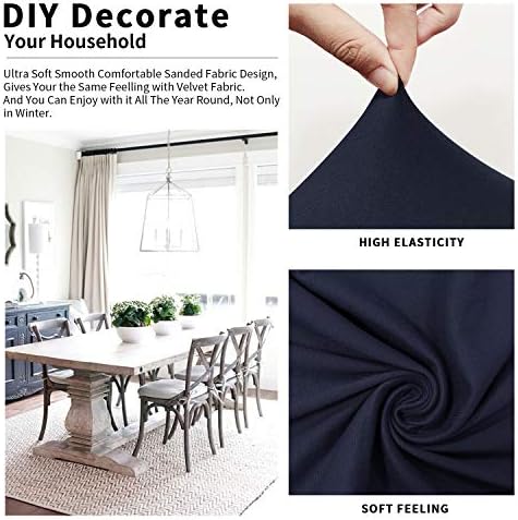Gute Chair Seat Covers Stretchable 4 Pc Navy Blue