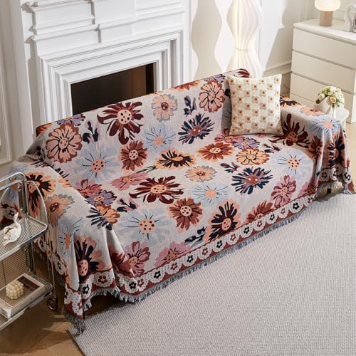 AIVIA Couch Cover Sheet Blanket for 3 Cushion Sofa