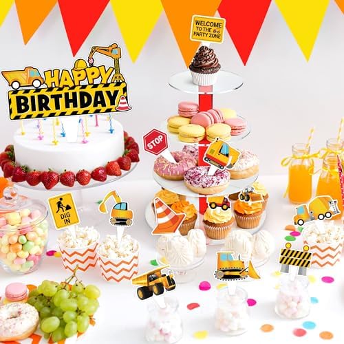 Construction Cake Topper Picks 25PCS