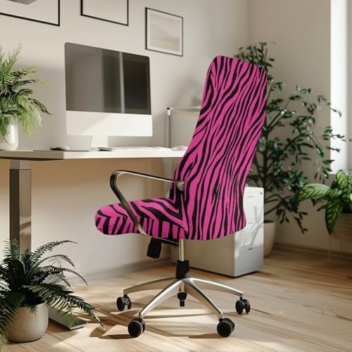 Zebra Print Elastic Office Chair Covers for Pets