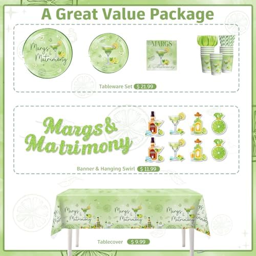 171 Pcs Margarita Party Tableware Set with Decor