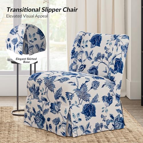 HULALA Home Accent Chair with Washable Floral Slipcover