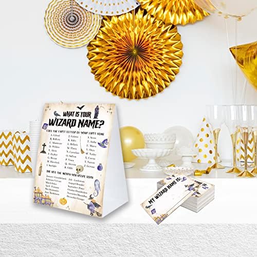 Whats Your Wizard Name Game Sign for Baby Shower