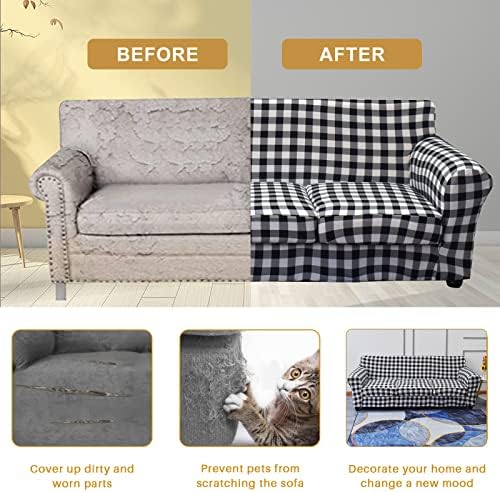 NILUOH 2-Piece Stretch Armchair Slipcover with Cushion Cover