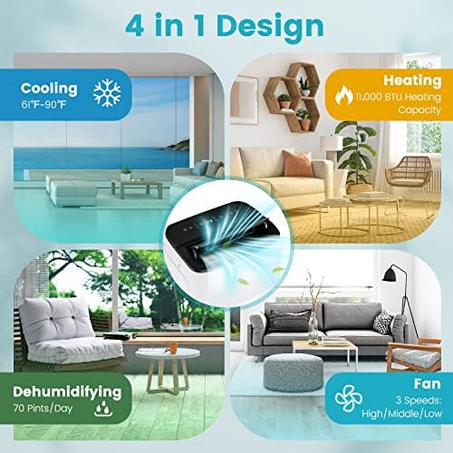 PETSITE Smart Portable AC Unit 13000 BTU 4-in-1