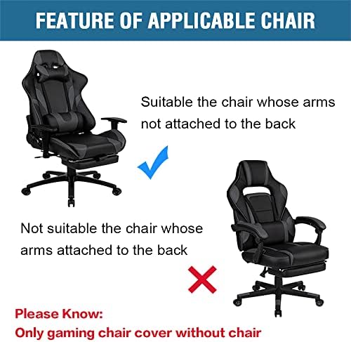 HVERSAILTEX Velvet Gaming Chair Covers 2 Piece