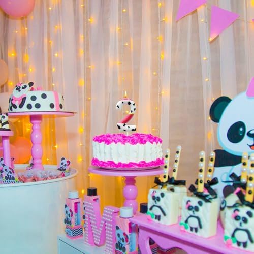 Paw Print Birthday Cake Candles Number 6 for Kids