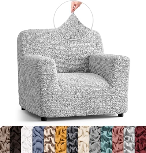 PAULATO BY GAICO Chair Cover - Stretch Fit - Soft Microfiber - Light Grey