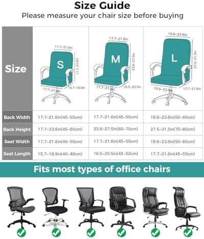 Large Office Chair Cover with Zipper and Butterfly Print