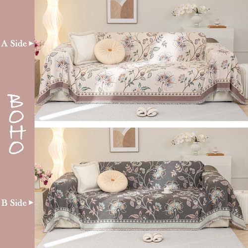 HANDONTIME French Floral Sofa Cover for Dogs