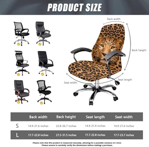 Talayituse Leopard Print Stretch Chair Cover Universal Fit
