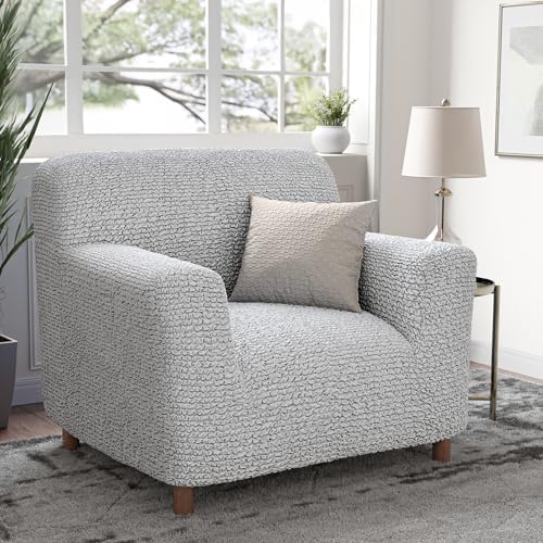PAULATO BY GAICO Chair Cover - Stretch Fit - Soft Microfiber - Light Grey