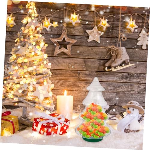 PRETYZOOM Christmas Tree Candy Jar for Party Favors