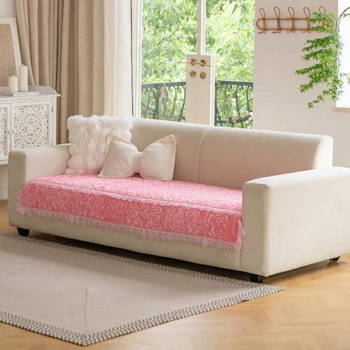 Pink Rose Pattern Sofa Slipcover 355X60