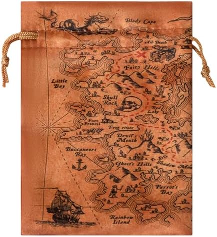 RICHNESS Pirate Party Favor Bags with Drawstring Closure