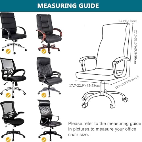 Stretch Office Chair Cover Durable Zipper Slipcover