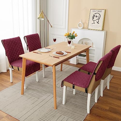 Yonus Waterproof Dining Chair Cover with Anti-Slip Buckle